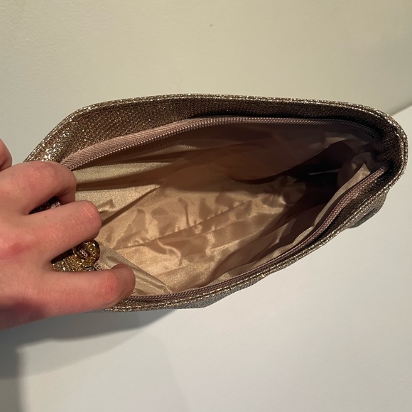 Gold Glittery Makeup Bag, Travel Bag, NWOT - Picture 3 of 4